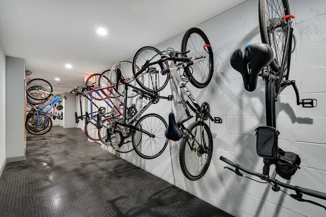 an empty room with closet