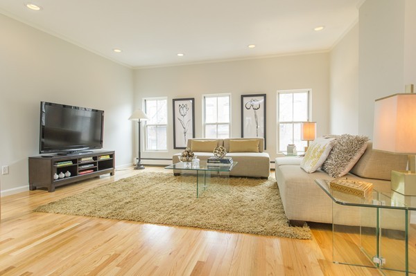 45 Lawrence Street, Unit 2 Boston, MA 02116 - Photo 1 of 10 a living room with furniture and a flat screen tv