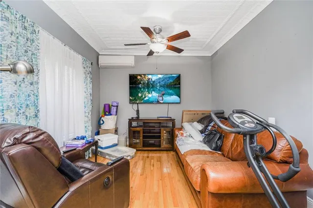a living room with furniture and a couch
