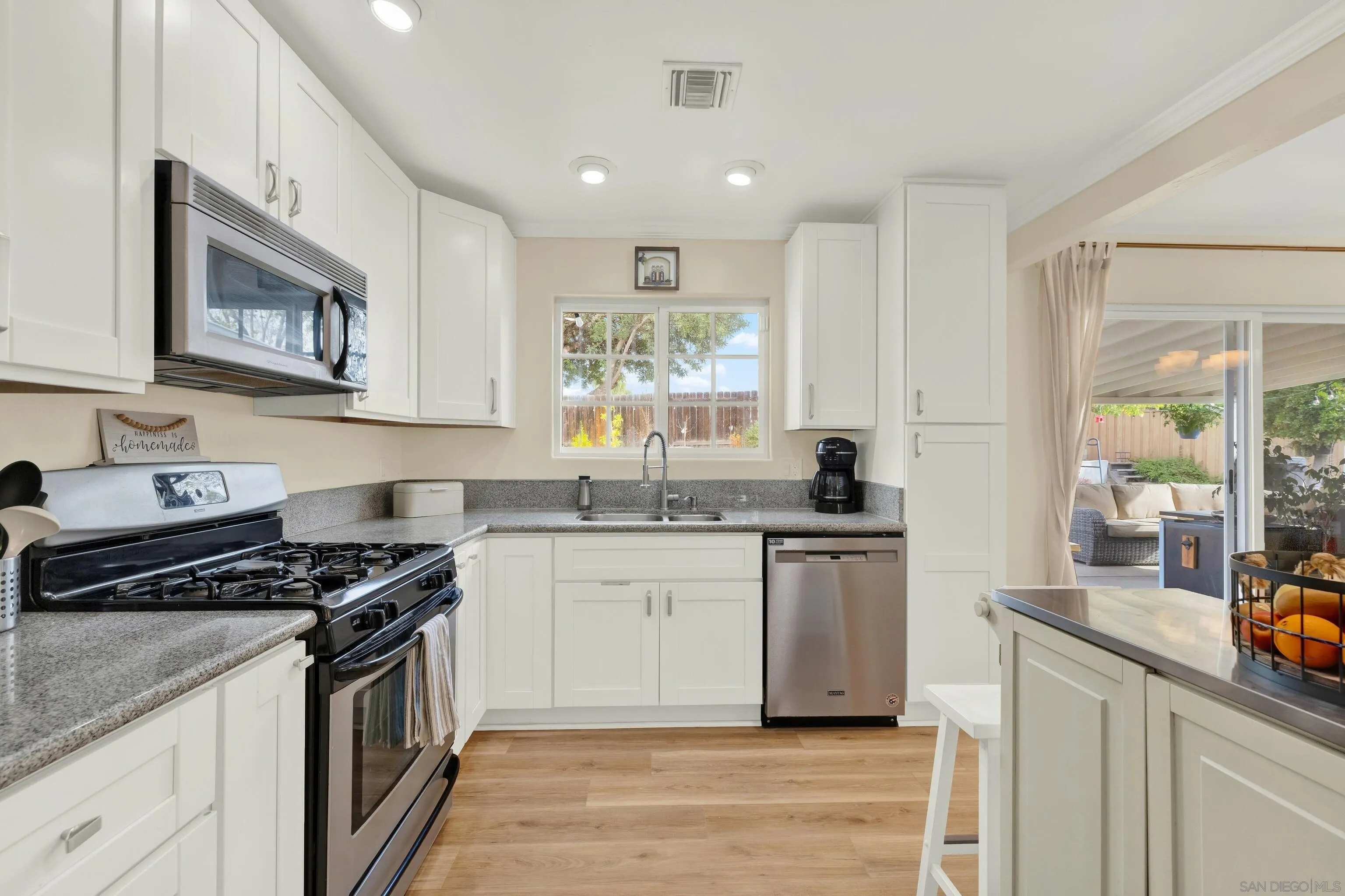 9515 Domer Road Santee, CA 92071 - Photo 19 of 45 a kitchen with stainless steel appliances granite countertop a stove and a sink