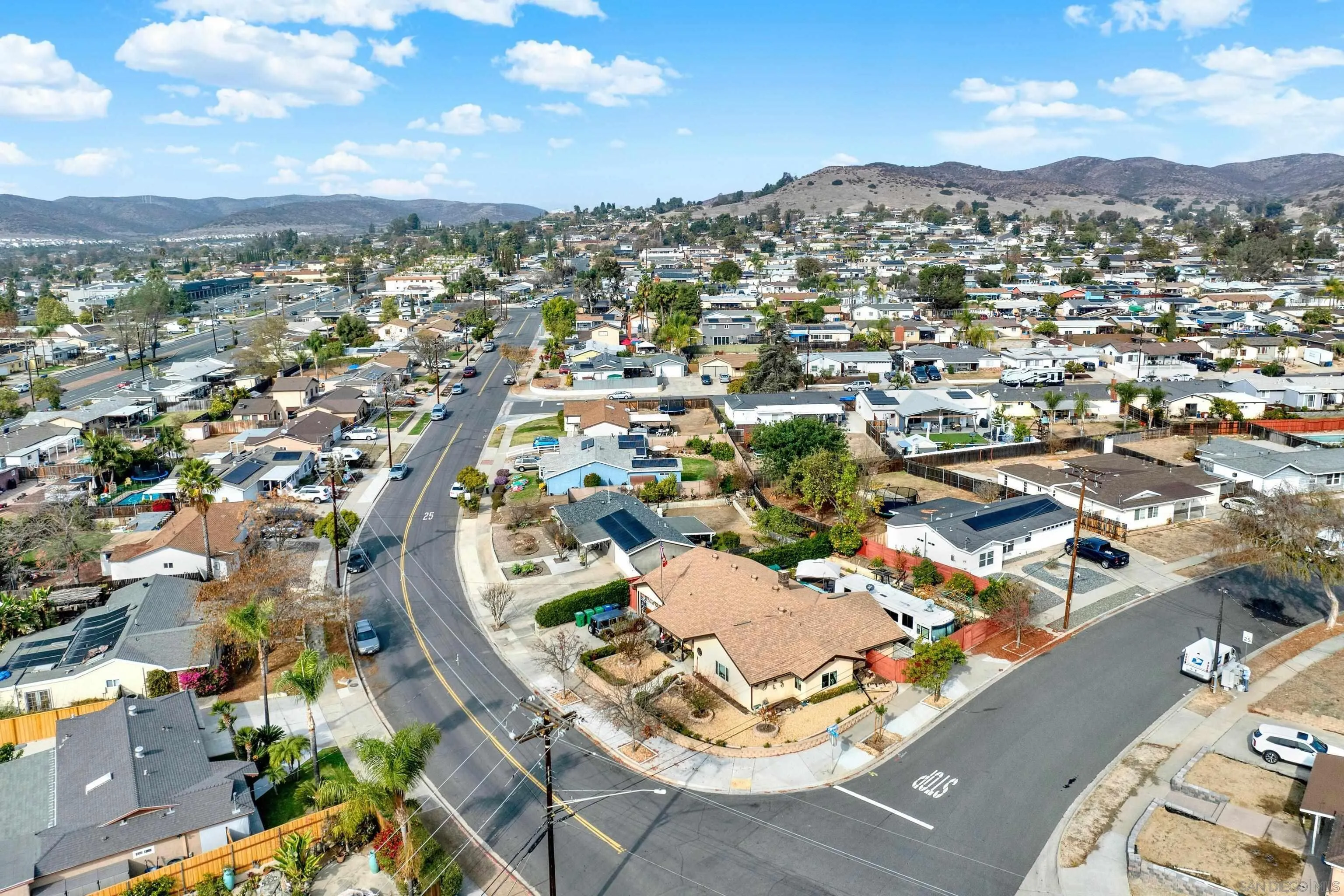 9515 Domer Road Santee, CA 92071 - Photo 44 of 45 an aerial view of residential houses with outdoor space