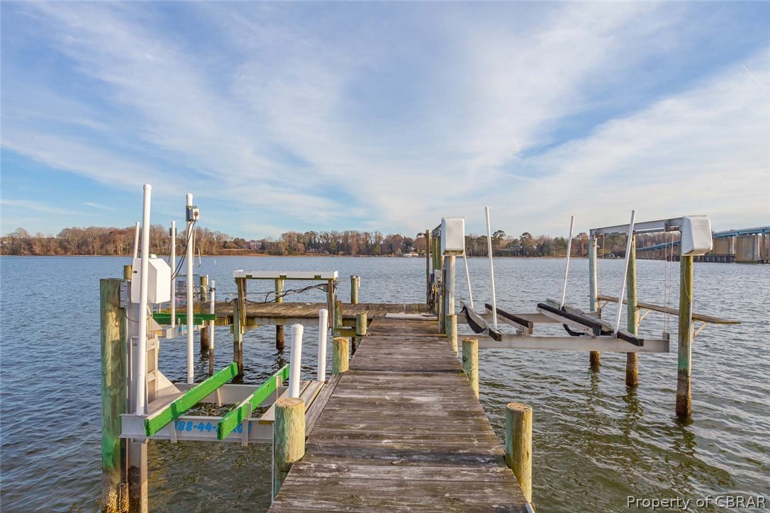 102 Ferry Road Hartfield, VA 23071 - Photo 11 of 42 Pier has a Boat Lift & 2 Jet Ski Lifts