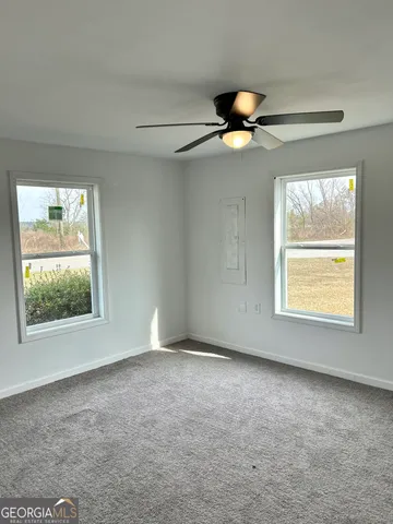 an empty room with a window