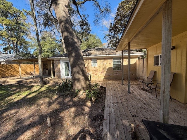 3411 Hickory Hollow Road Spring, TX 77380 - Photo 18 of 22 This backyard is a dream with a wrap around deck that offers tons of places to sit and listen to the birds sing.