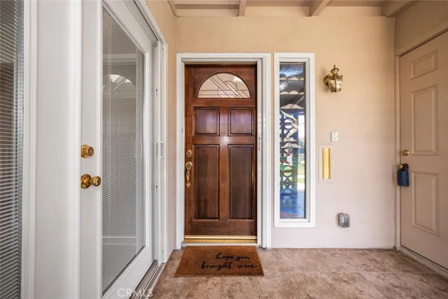 a view of front door