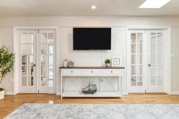 a bathroom with a sink and a shower