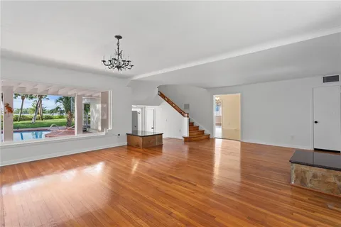 a view of a park with tree s