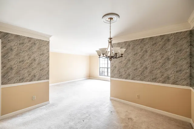 a view of a room with a fountain