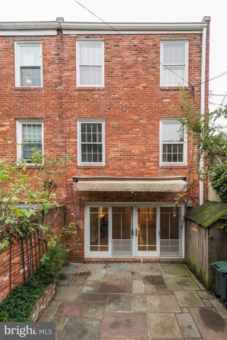 front view of a brick building