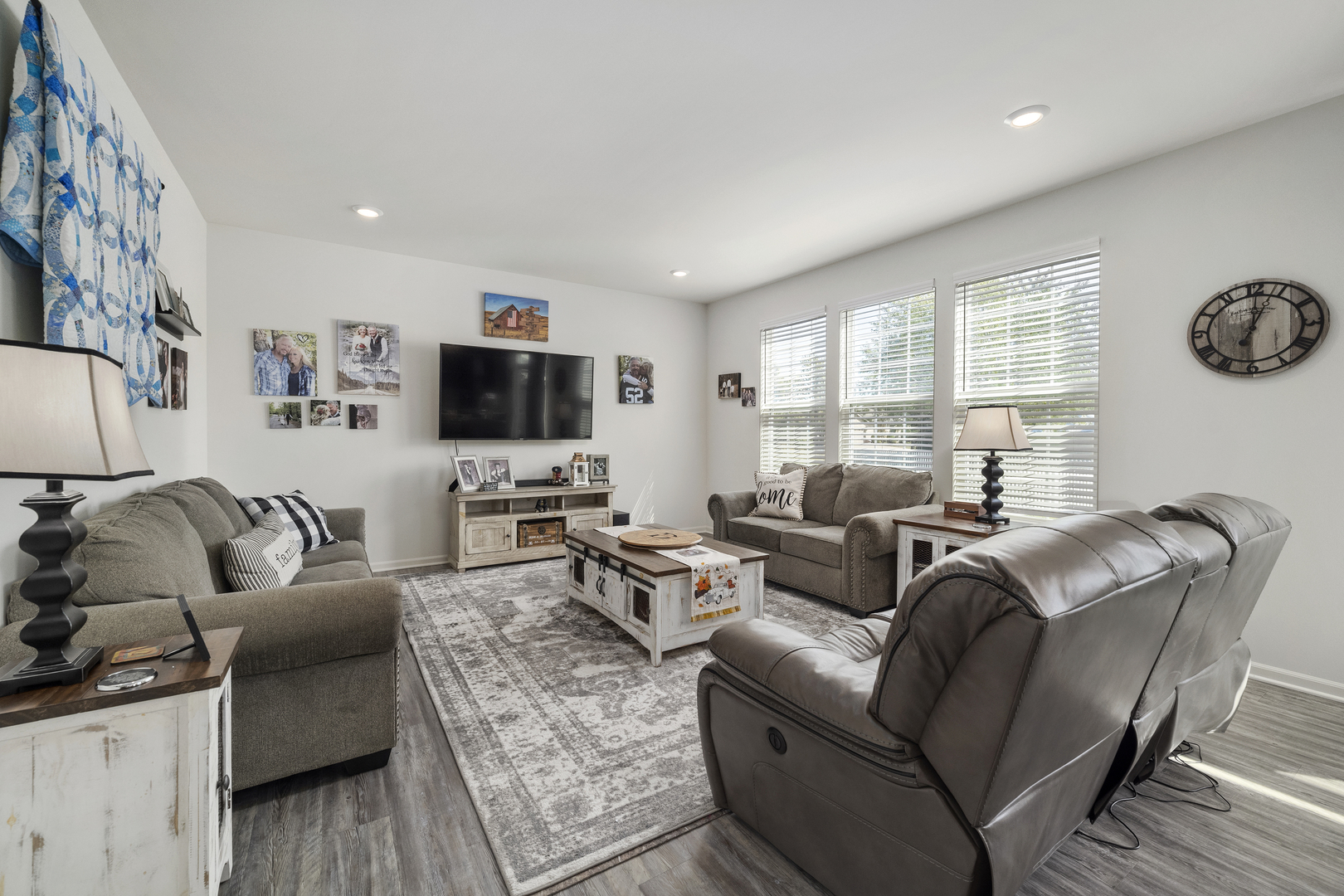 704 Long Ridge Trail Minooka, IL 60447 - Photo 15 of 33 a living room with furniture and a flat screen tv