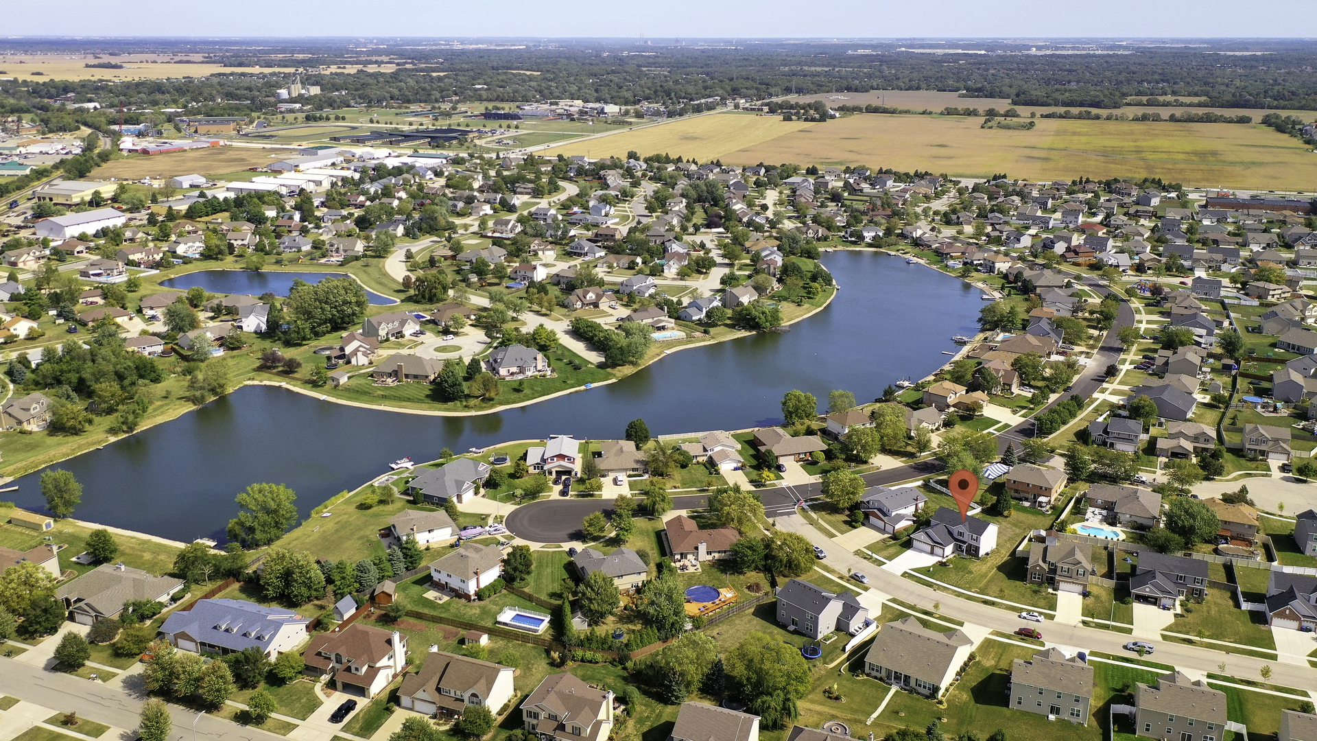 704 Long Ridge Trail Minooka, IL 60447 - Photo 33 of 33 an aerial view of residential houses with outdoor space