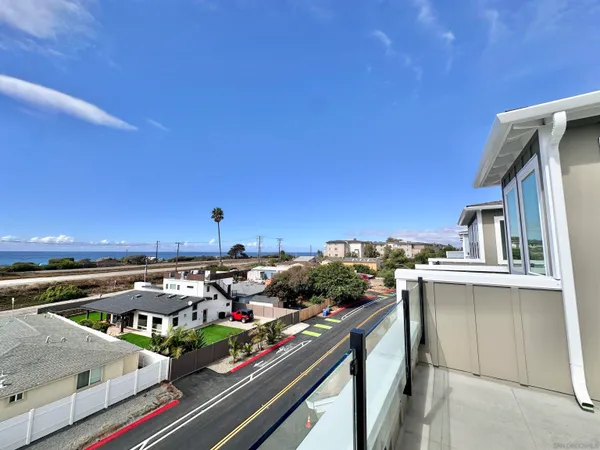 a city view from a balcony