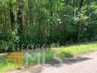 an aerial view of a house with yard