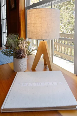 a room with a large window