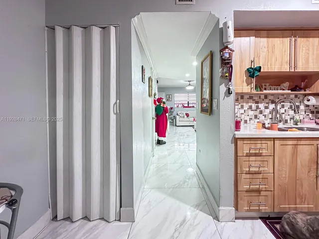 a view of play room with entryway