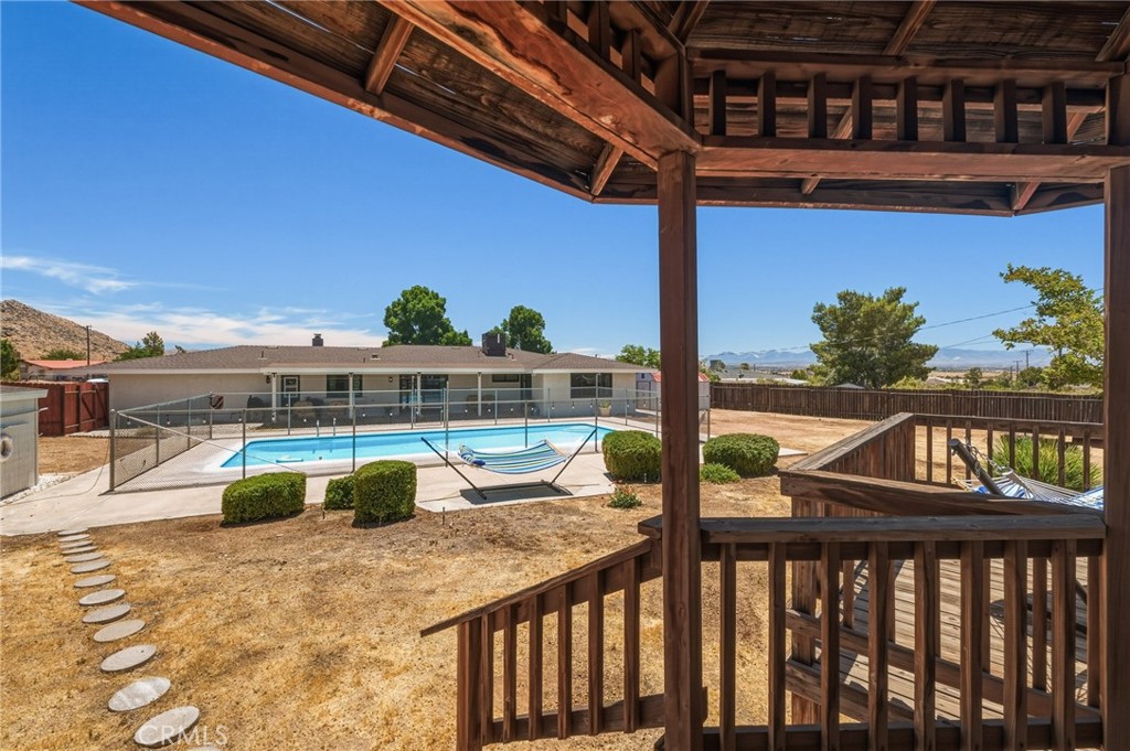 16230 St Timothy Road Apple Valley, CA 92307 - Photo 48 of 51 View from gazebo to house and pool