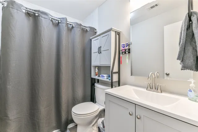 a bathroom with a sink and toilet