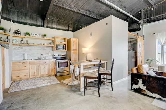 a room with storage and utility