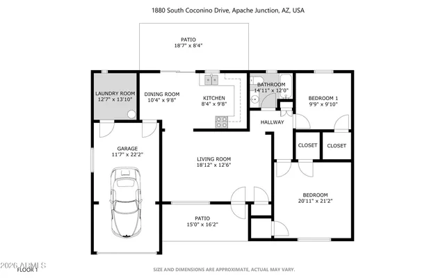 $280,000 | 1880 South Coconino Drive, Apache Junction, AZ 85120