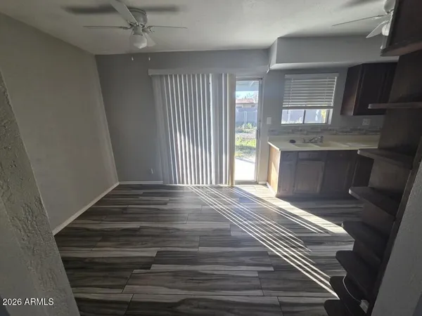 a view of a livingroom with a fireplace