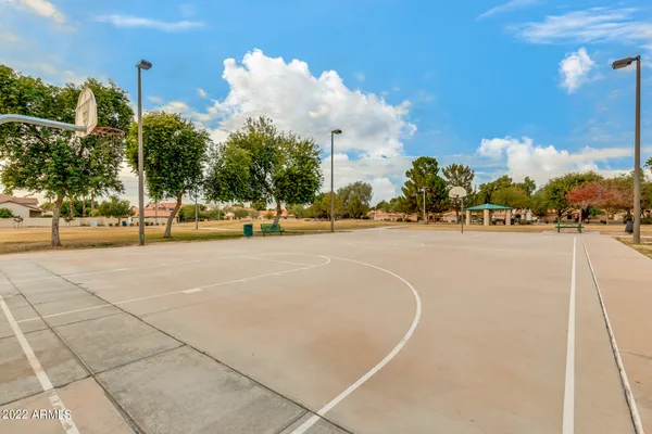 a view of a basketball court