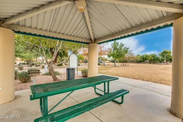 a park with bench and trees