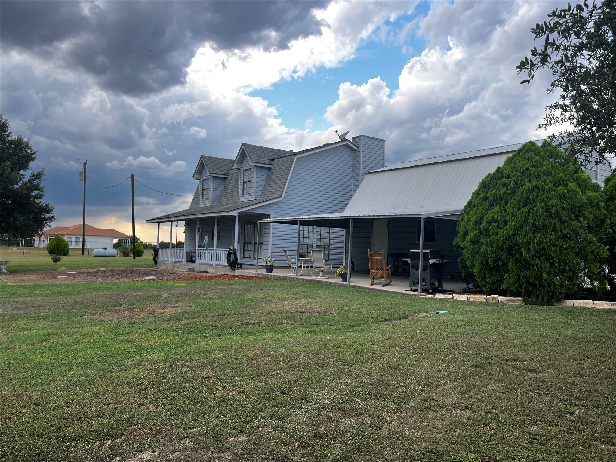 1100 Swiss Alp Hills Loop Schulenburg, TX 78956 - Photo 9 of 42 Back of Home, Nice Covered Patio