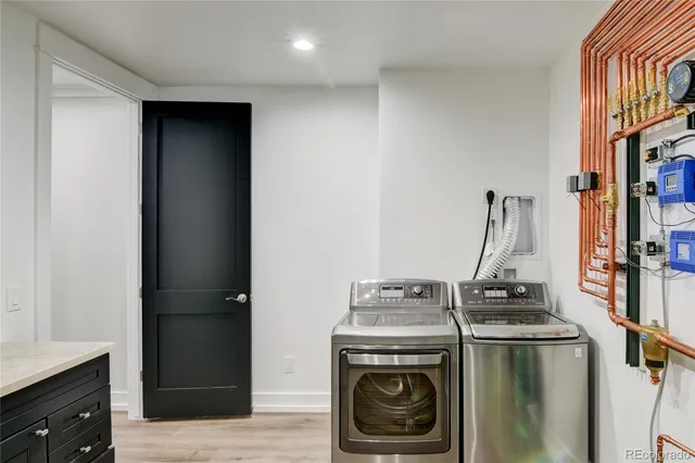 a view of an entryway with a stove