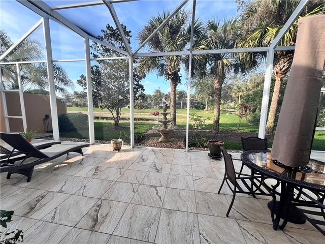 a view of outdoor space with seating area