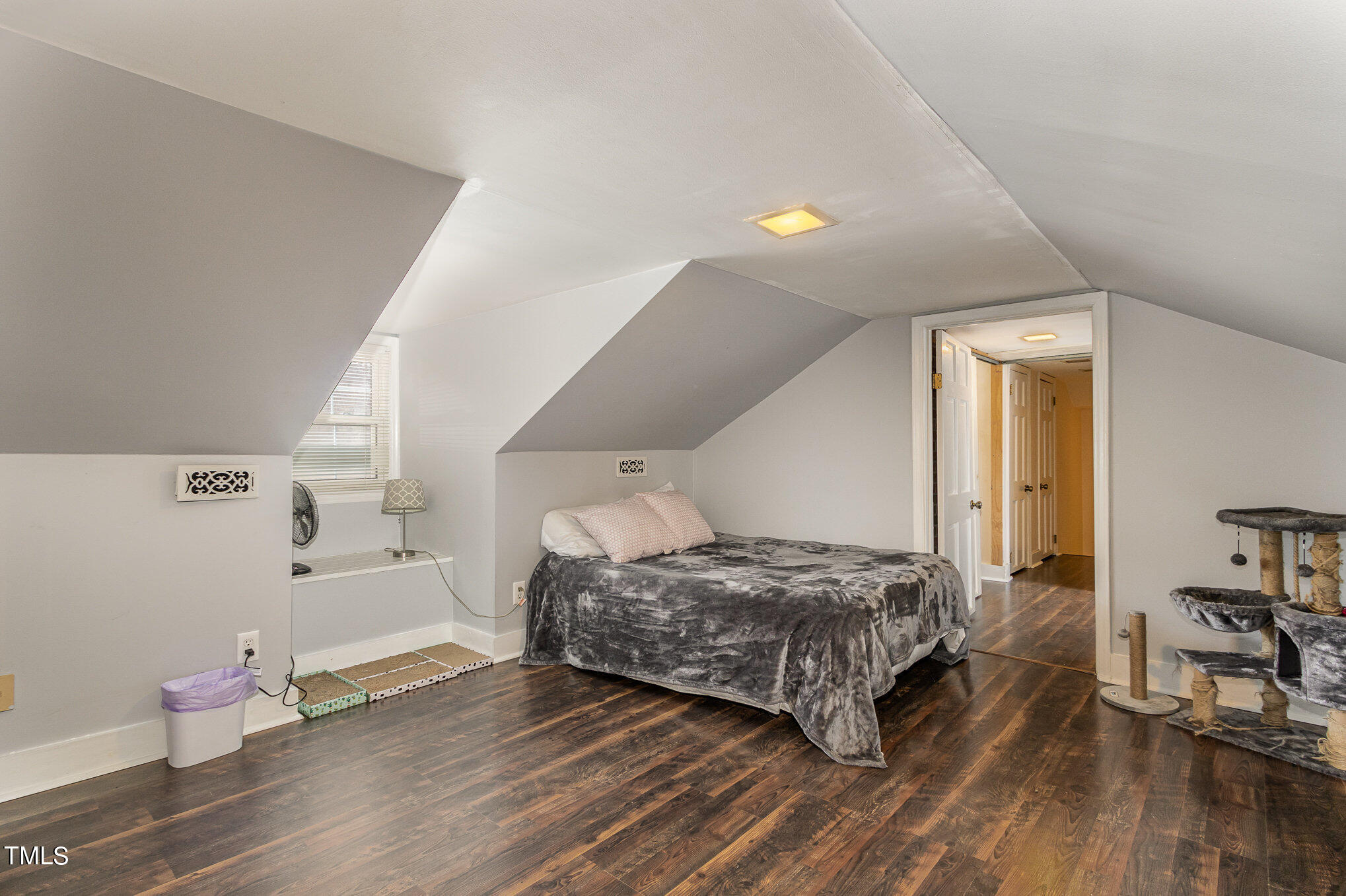 804 Bahama Road Bahama, NC 27503 - Photo 32 of 80 a bedroom with a bed and wooden floor