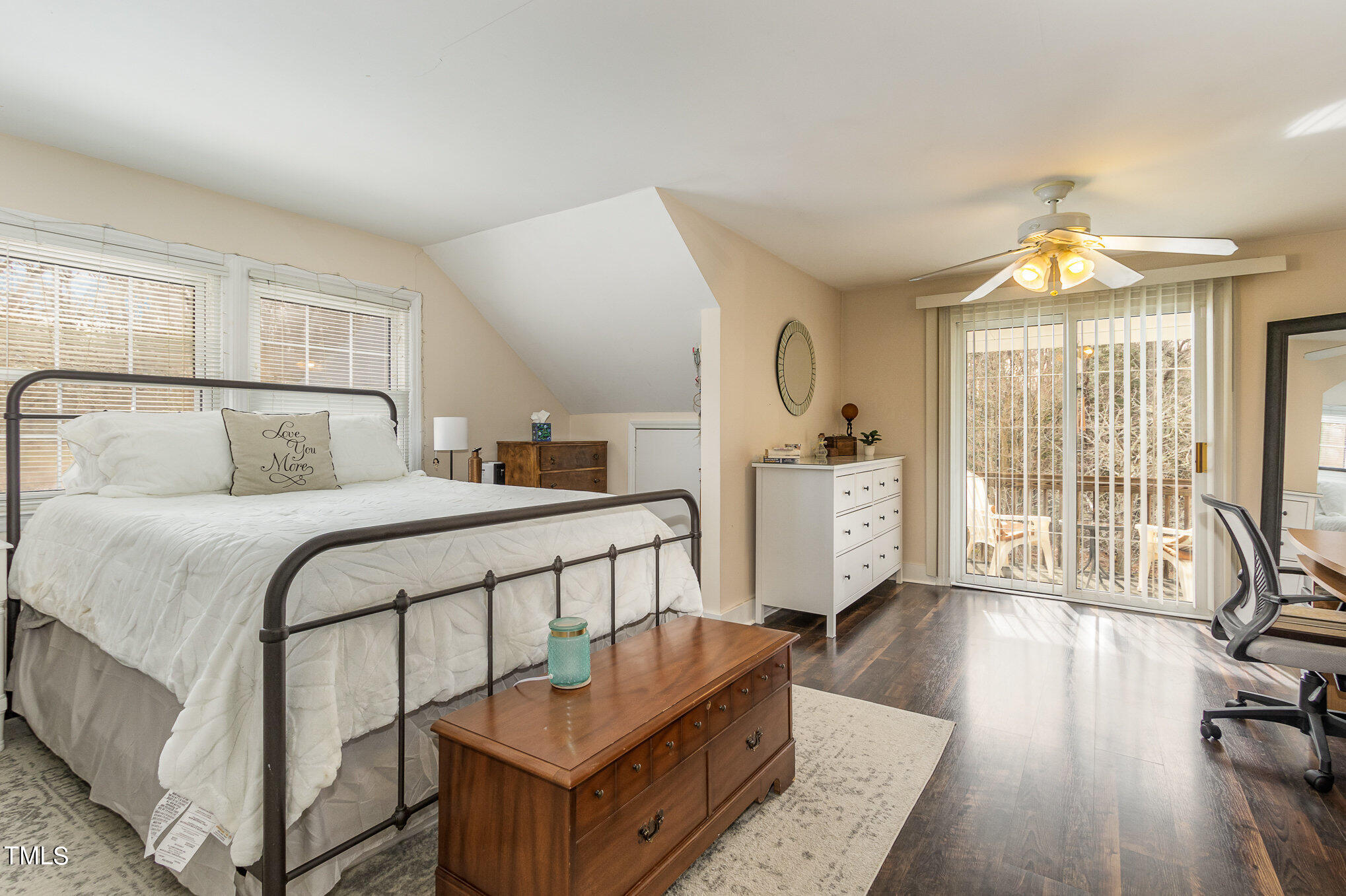 804 Bahama Road Bahama, NC 27503 - Photo 36 of 80 a bedroom with furniture and a wooden floor