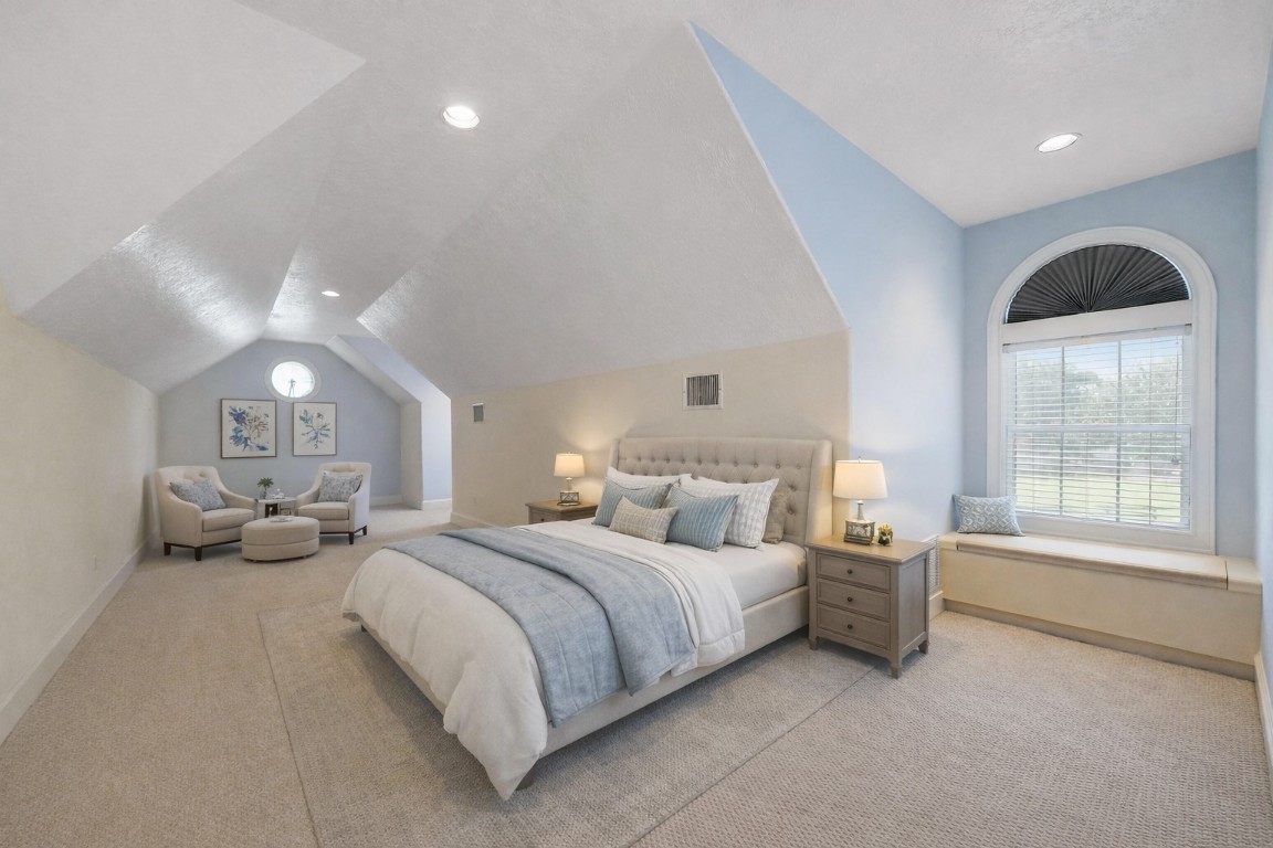 32134 Fulbrook Commons Fulshear, TX 77441 - Photo 33 of 49 Virtually staged to showcase potential, this expansive upstairs flex space offers endless possibilities — from media lounge to additional bedroom, studio, or executive workspace.