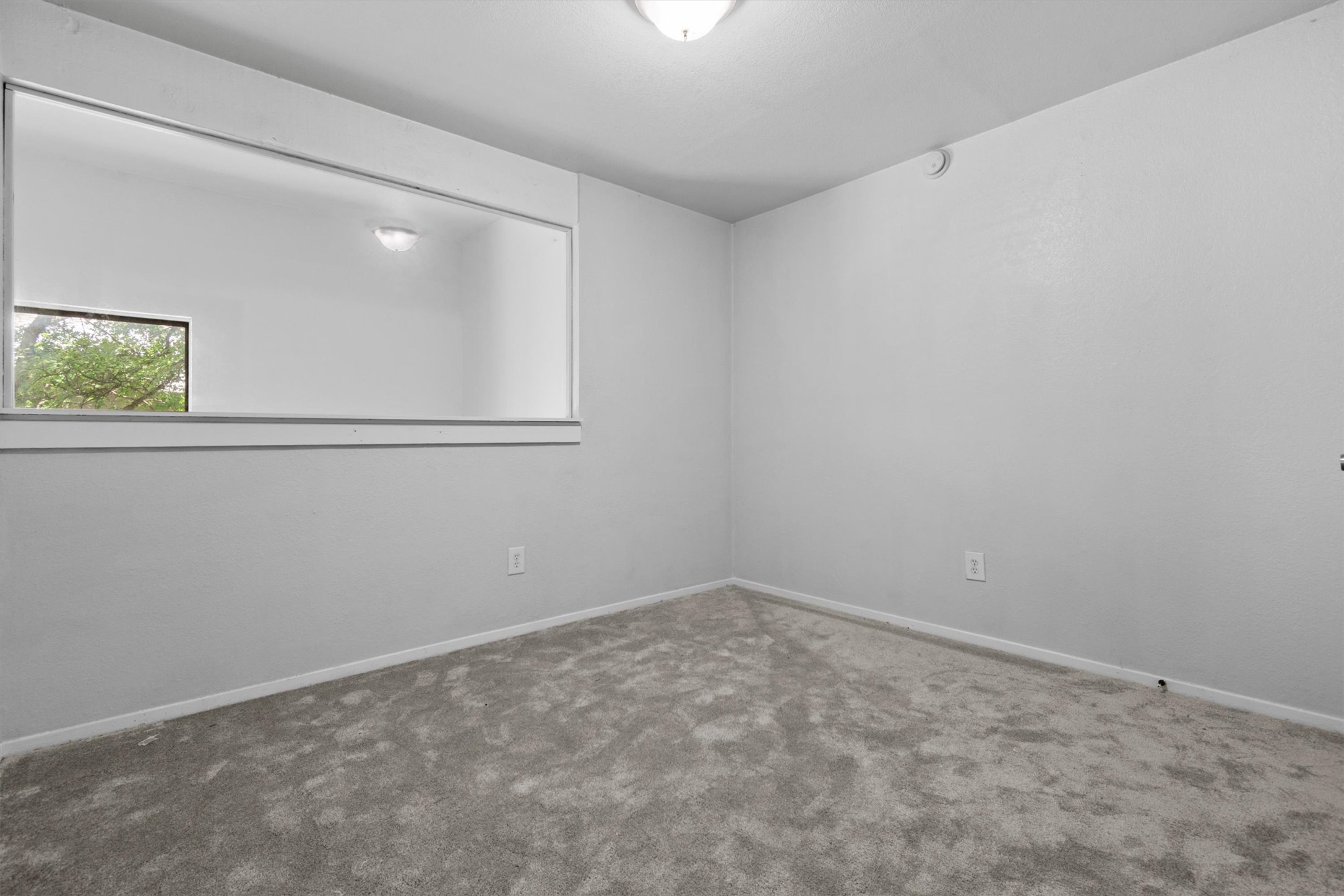 3627 Menchaca Road, Unit 204 Austin, TX 78704 - Photo 22 of 23 A well-lit, quiet room featuring a broad horizontal window offering a glimpse of outdoor greenery.