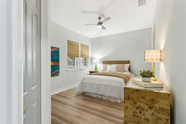 a view of backyard with green space