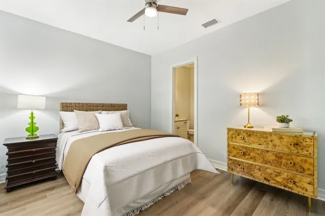 a view of a room with a large window