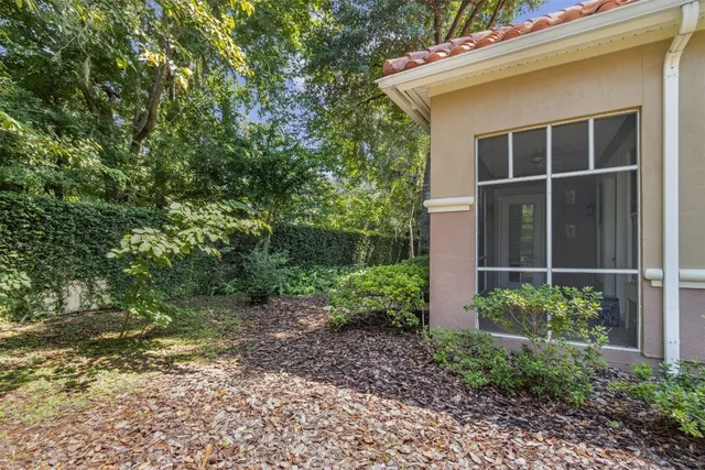 a view of a swimming pool and an buildings