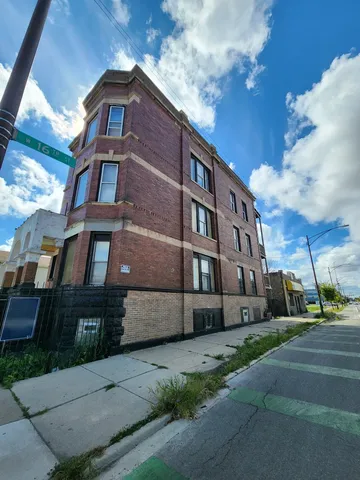 a front view of a building