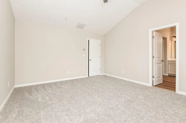 an empty room with an entryway