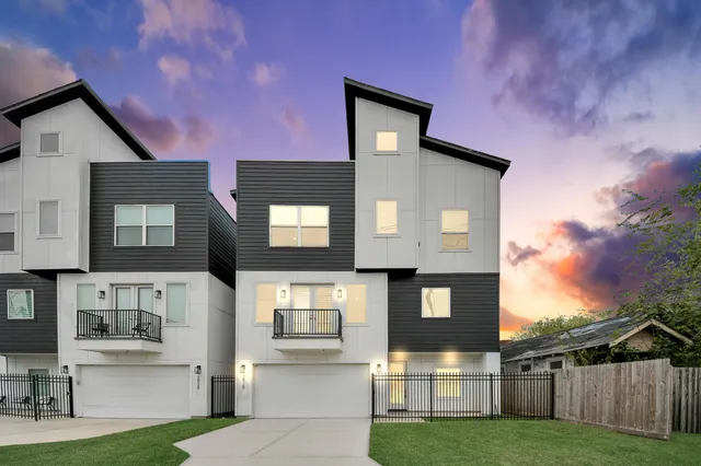 a front view of a house with entertaining space