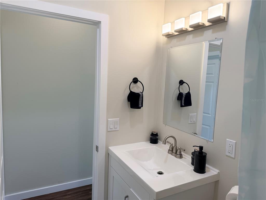 9465 Southeast 47th Way Webster, FL 33597 - Photo 17 of 32 a bathroom with a sink and mirror