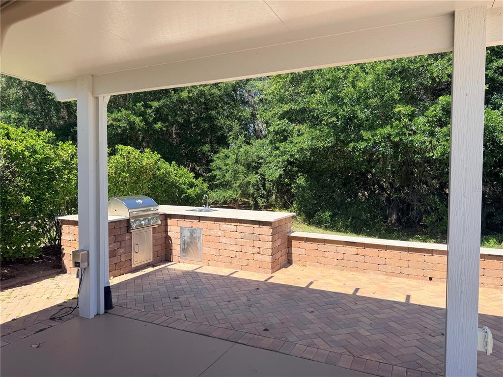 9465 Southeast 47th Way Webster, FL 33597 - Photo 6 of 32 a view of backyard with large tree and wooden fence