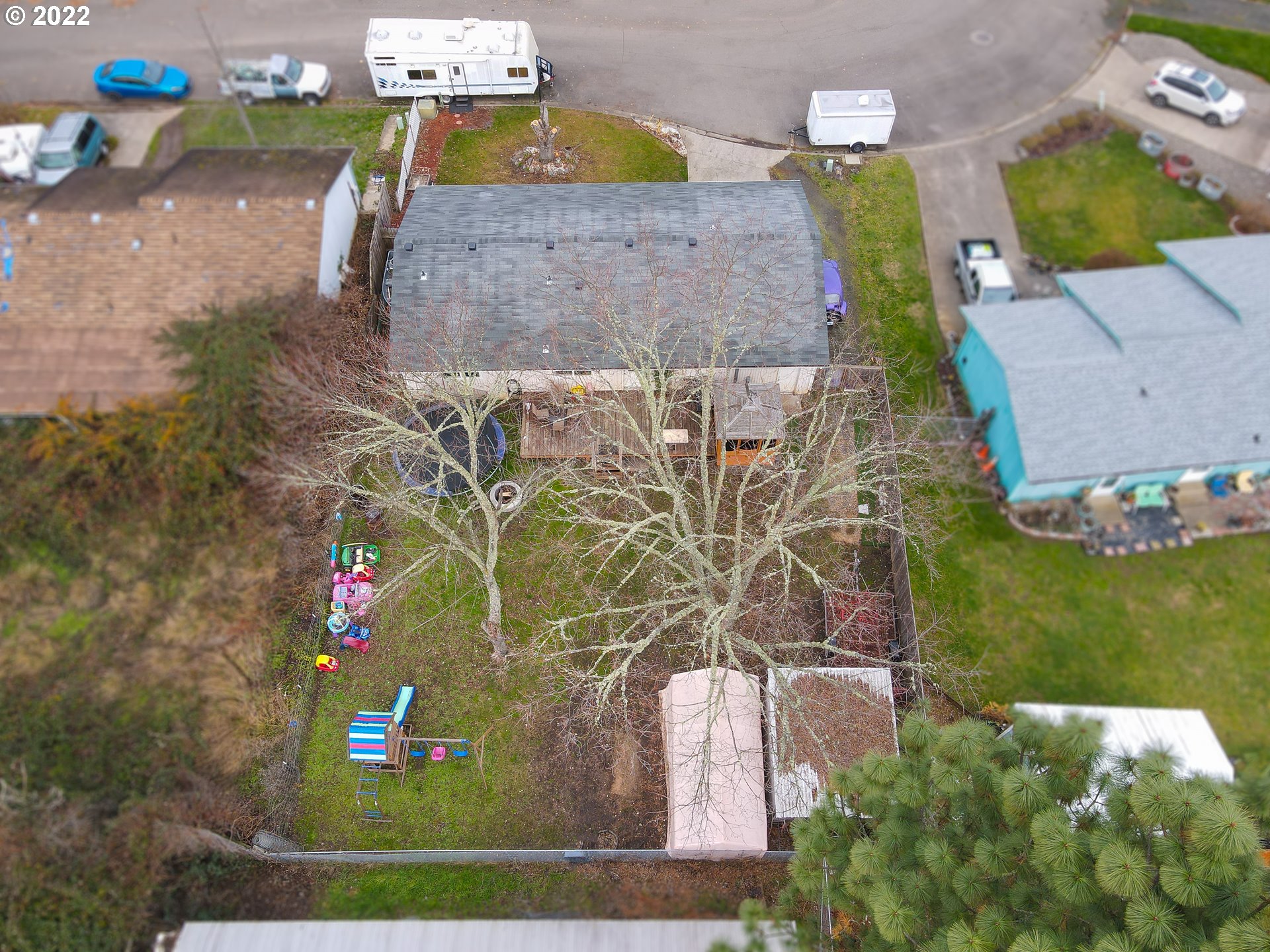 206 Columbia Loop Road Roseburg, OR 97471 - Photo 21 of 24 an aerial view of a house with a yard