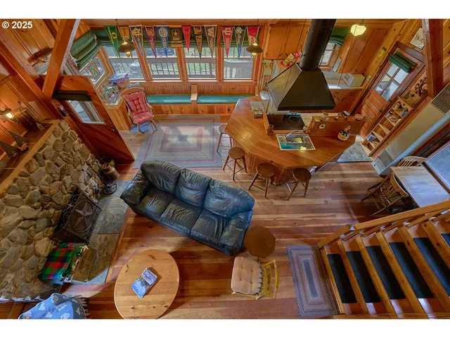 a view of outdoor space with seating area