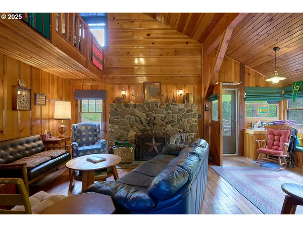a outdoor living space with furniture and a potted plant