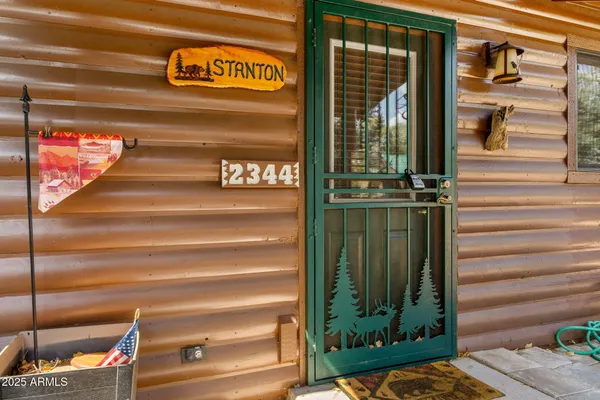 a view of a door of the house