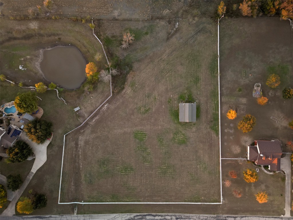 233 Courtnee's Way Georgetown, TX 78626 - Photo 10 of 19 Aerial view of property's location with property parcel outlined
