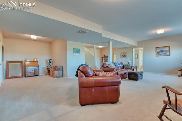 19410 Enoch Road Colorado Springs, CO 80930 - Photo 19 of 44 Living room with light colored carpet