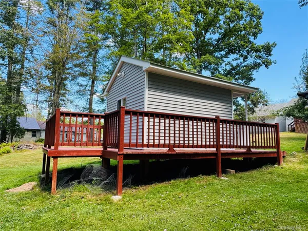 a view of a bench in the garden