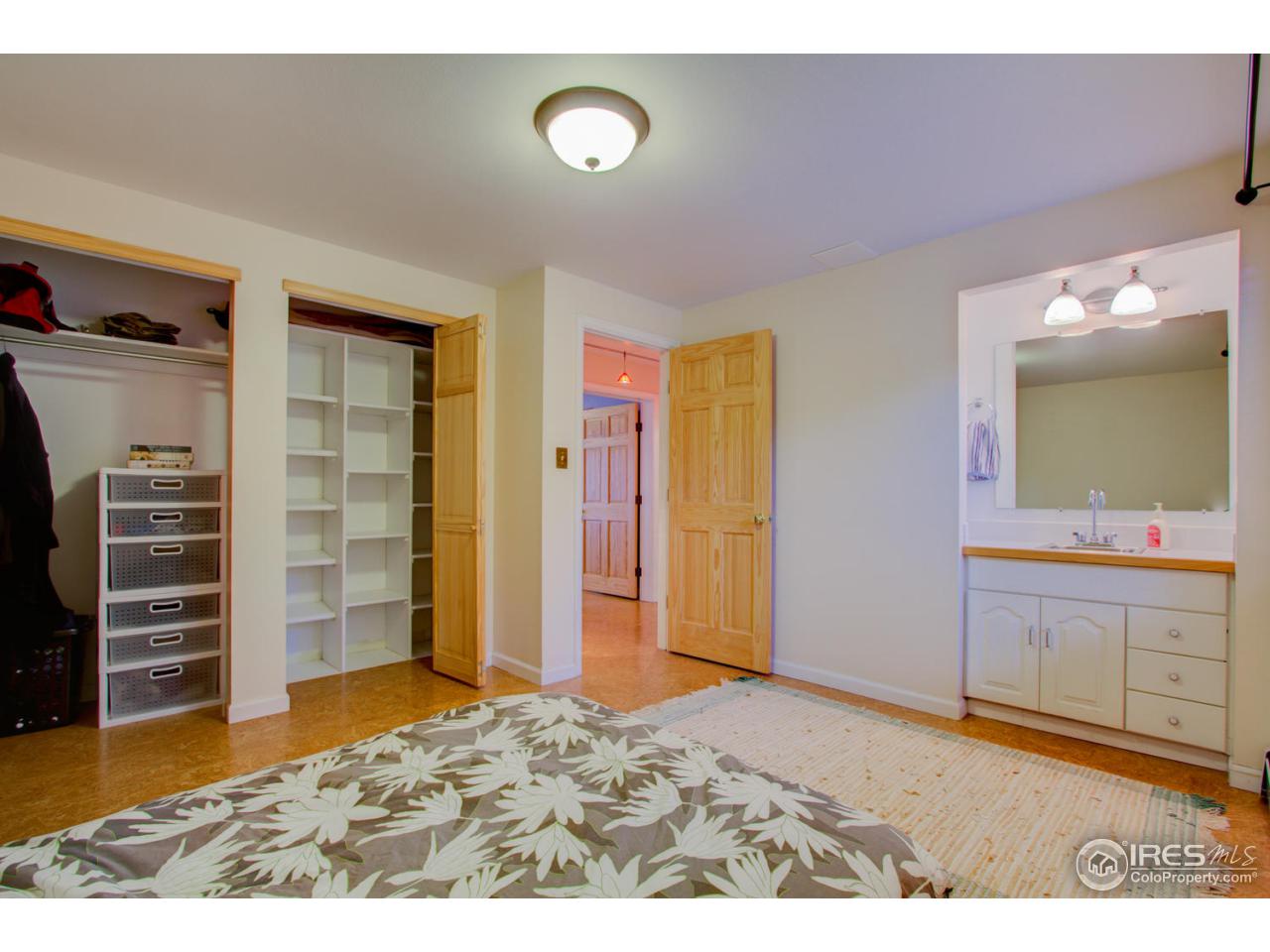 1908 Apple Valley Road Lyons, CO 80540 - Photo 24 of 40 a view of a bedroom with closet cabinet and a bathroom