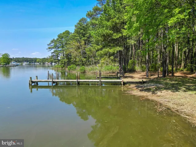 a view of a lake with houses